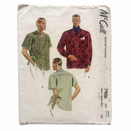 Schnittmuster Gr. S MC CALL Herrenhemd VINTAGE 1940s 7906