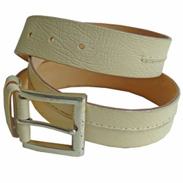 Gürtel Leder VINTAGE crème 83-92 cm