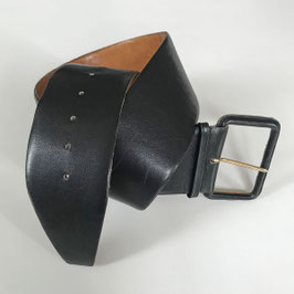 Gürtel Leder schwarz Gr. 70 bis 75 breit VINTAGE 1960s