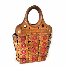 Tasche rustikal mit Lederpatches VINTAGE 1950s