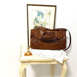 Tasche Umhängetasche Leder GOLDSTAR braun VINTAGE 1970s