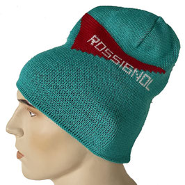 Mütze Skimütze türkis ROSSIGNOL France Vintage 1980s