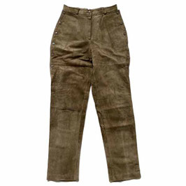 Lederhose Reithose Gr. S/M mit Cordeinsatz und Druckknöpfen VINTAGE 1980s
