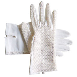 Handschuhe Gr. XS Sommer B offwhite VINTAGE 1950s