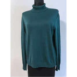 Pullover 100% Seide zimmerli Gr. L/XL Rollkragen grün 1990s
