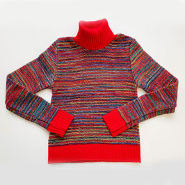 Kinderpulli Buben Mädchen bunte Streifen ca. 6-7 Jahre VINTAGE 1970s