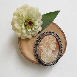 Brosche Silber mit Gemme VINTAGE 1930s