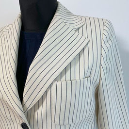 Blazer Navy Look VOGUE Switzerland Gr. 40 offwhite Nadelstreifen VINTAGE 1970s