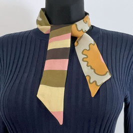 Twilly kleiner Schal 100% Seide handmade Silvia-K multicolor