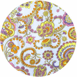 Stoff Baumwolle Blumenmuster Paisley 1.80 x 1.60 m VINTAGE 1970s
