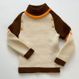 Kinderpulli Buben Mädchen Rollkragen ca. 1 Jahr VINTAGE 1970s