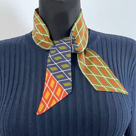 Twilly kleiner Schal 100% Seide handmade Silvia-K multicolor