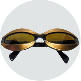 Sonnenbrille HACO Sichtschlitz VINTAGE hellbraun-gold