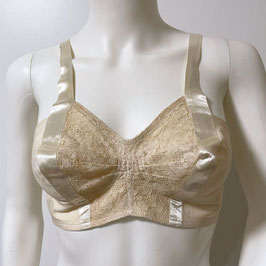 BH Baumwolle mit Spitze crème HOLLYWOOD BRASSIERE Gr. 75B VINTAGE 1940s
