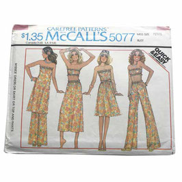 Schnittmuster Gr. XXS McCALLS 5077 Strandkleidung VINTAGE 1970s