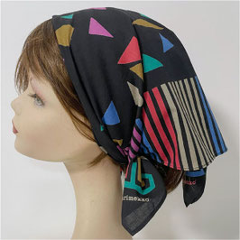 Bandana / Baumwolltuch MARIMEKKO schwarz-bunt VINTAGE 1990s