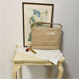 Kleines Täschchen Clutch BALLY VINTAGE 1970s hellbeige