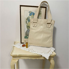 Tasche Handtasche creme VINTAGE 1950s