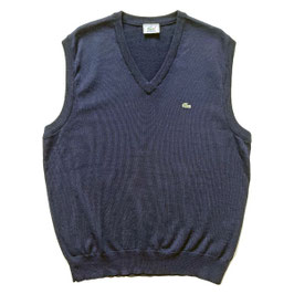 Pullunder Debardeur Gr. 6 / M LACOSTE 100% Wolle Tennis VINTAGE 1990s