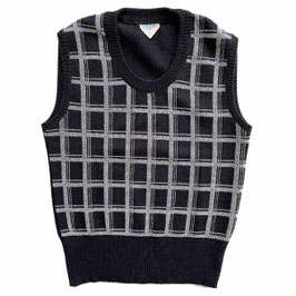 Pullunder Gr. XS schwarz-silber VINTAGE 1970s