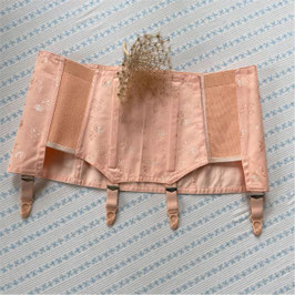 Hüftgürtel Hüfthalter Bw-Damast lachs BB Lenzinger Gr. L VINTAGE 1960s NEU