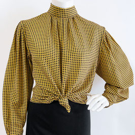 Bluse Gr. M/L GEORGES RECH mit Schluppe Designer VINTAGE 1980s
