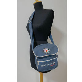 Tasche Umhängetasche jeansblau Swiss Air Rescue rega VINTAGE 1990s NEU