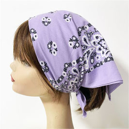 Baumwolltuch Bandana USA lila Paisley VINTAGE 1970s
