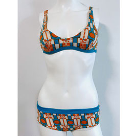 Bikini Gr. XXS bunt abstrakt VINTAGE 1960s