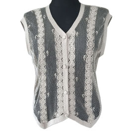 Gilet Gr. L/XL Weste gehäkelt VINTAGE 1960s