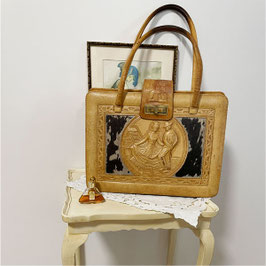 Tasche Henkeltasche Mexico Lederprägung VINTAGE 1930s