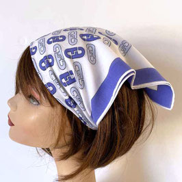Baumwolltuch Bandana Ferragamo Signature 41 x 40 cm VINTAGE 1970s