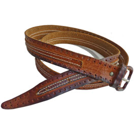 Gürtel Leder very used Look Naturleder 80 cm VINTAGE 1930s