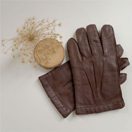 Handschuhe Leder Herren Gr. 9 dunkelbraun pigskin VINTAGE 1950s