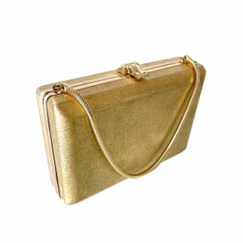 Abendtäschchen Metall Gold mit Goldkette VINTAGE 1950s