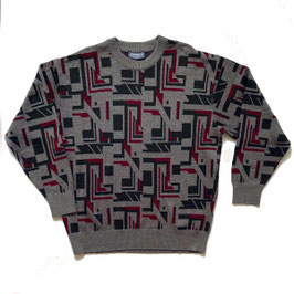 Pullover all gender M/L mit abstraktem Muster Zimmerli Switzerland 1980s