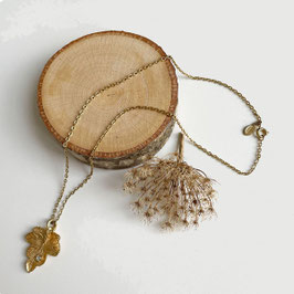 Halskette fein AVON mit Efeublatt VINTAGE 1980s