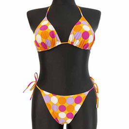 Bikini LAHCO Gr. 40 buntes Muster mit grossen Tupfen VINTAGE 1990s
