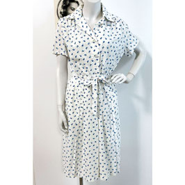 Kleid Baumwolle Stickereistoff Gr. M WALTER GROSS Vintage 1990s