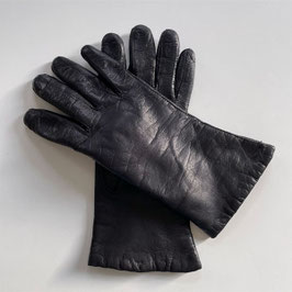 Handschuhe schwarz Gr. 7 oder 7.5 mit Wollfutter gefüttert VINTAGE 1990s