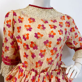 Kleid Party Abendkleid Theater mit Spitzen VINTAGE 1930s