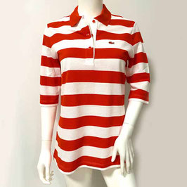 T-Shirt Polo-Shirt Damen Gr. M LACOSTE Streifen rot-weiss