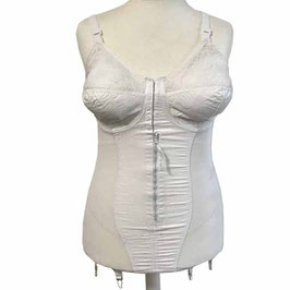 Corset weiss Gr. XXL Baumwolle/Satin VINTAGE 1960s