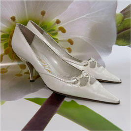 Pumps weiss Fifties Gr. 37.5/38 Madrilena Italy VINTAGE 1950s