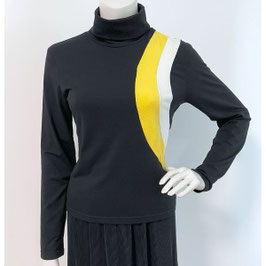 Top Rollkragen T-Shirt color blocking Gr. XS VINTAGE 1970s