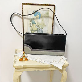 Tasche Umhängetasche BALLY schwarz-grau VINTAGE 1980s