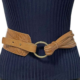 Gürtel Leder breit rustikal Gr. 90 ATOMO mit Riemen VINTAGE 1960s