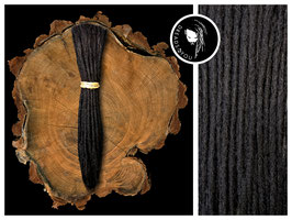 25 Dreadlock Extensions - Schwarz - 25-30cm - ⌀ 4-6mm