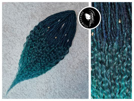 Curly Dreadlocks - Double Ended - Dunkelgrün zu Hellgrün