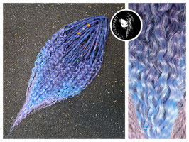 Curly Dreadlocks - Double Ended -  Lila Flieder Hellblau